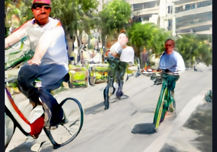 La bici política y la meta